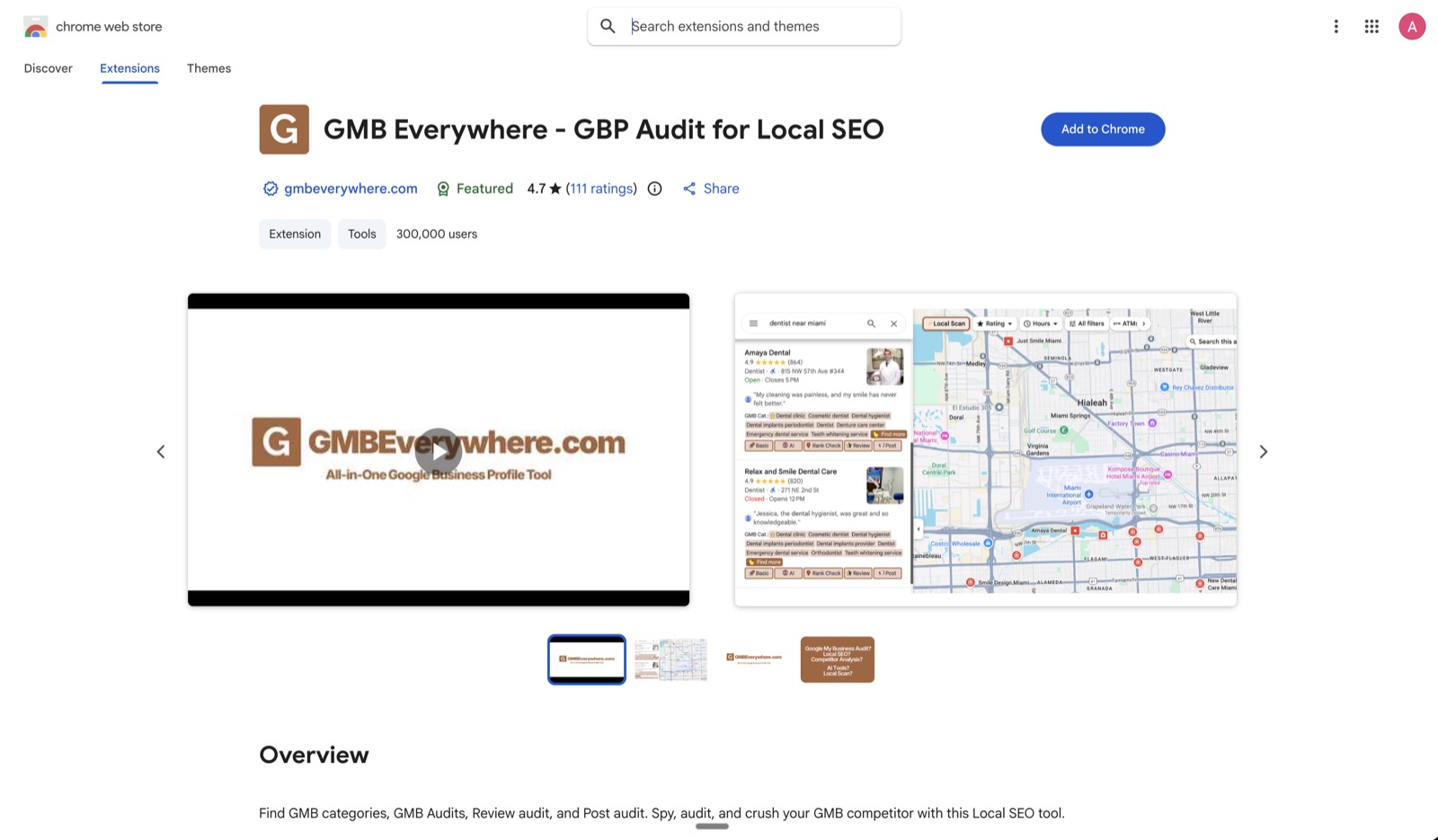 GMB Everywhere dashboard screenshot