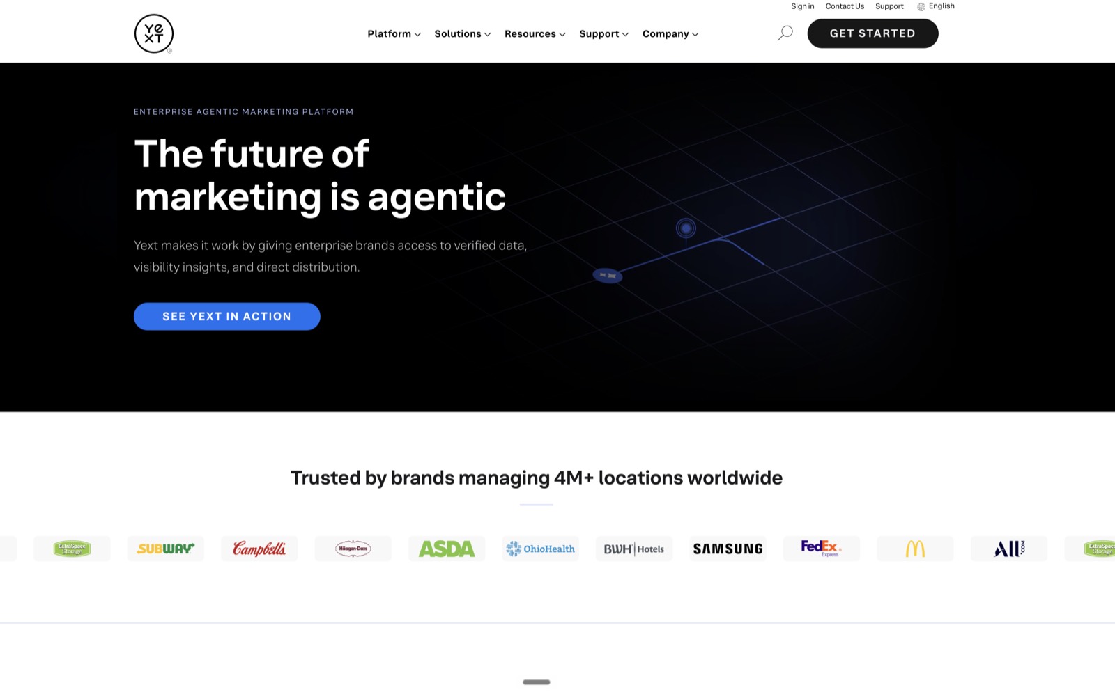 Yext dashboard screenshot